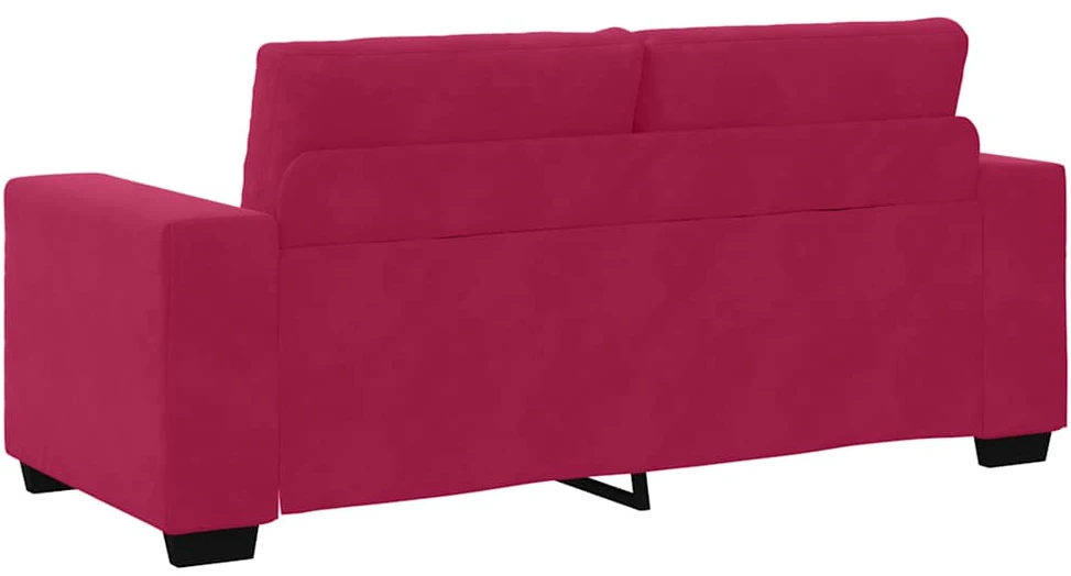 Dvivietė sofa, vyno raudonumo, 180x77x82 cm, aksominė