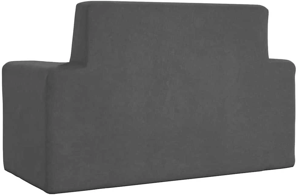 Dvivietė vaikiška sofa, antracito spalvos, minkštas pliušas