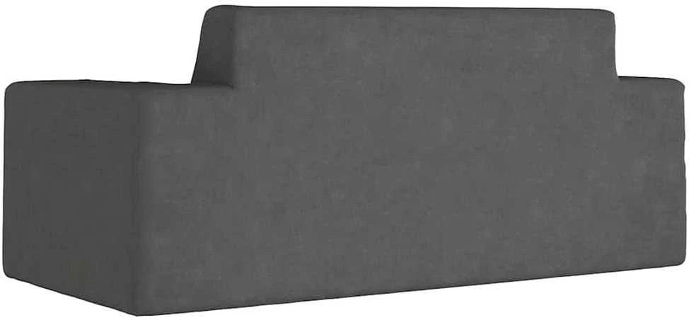 Dvivietė vaikiška sofa, antracito spalvos, minkštas pliušas