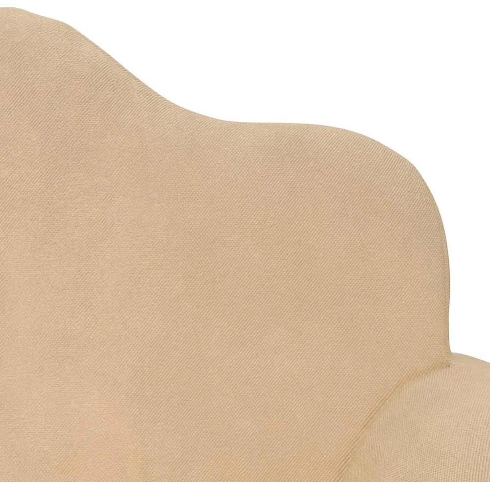 Dvivietė vaikiška sofa, kreminės spalvos, minkštas pliušas