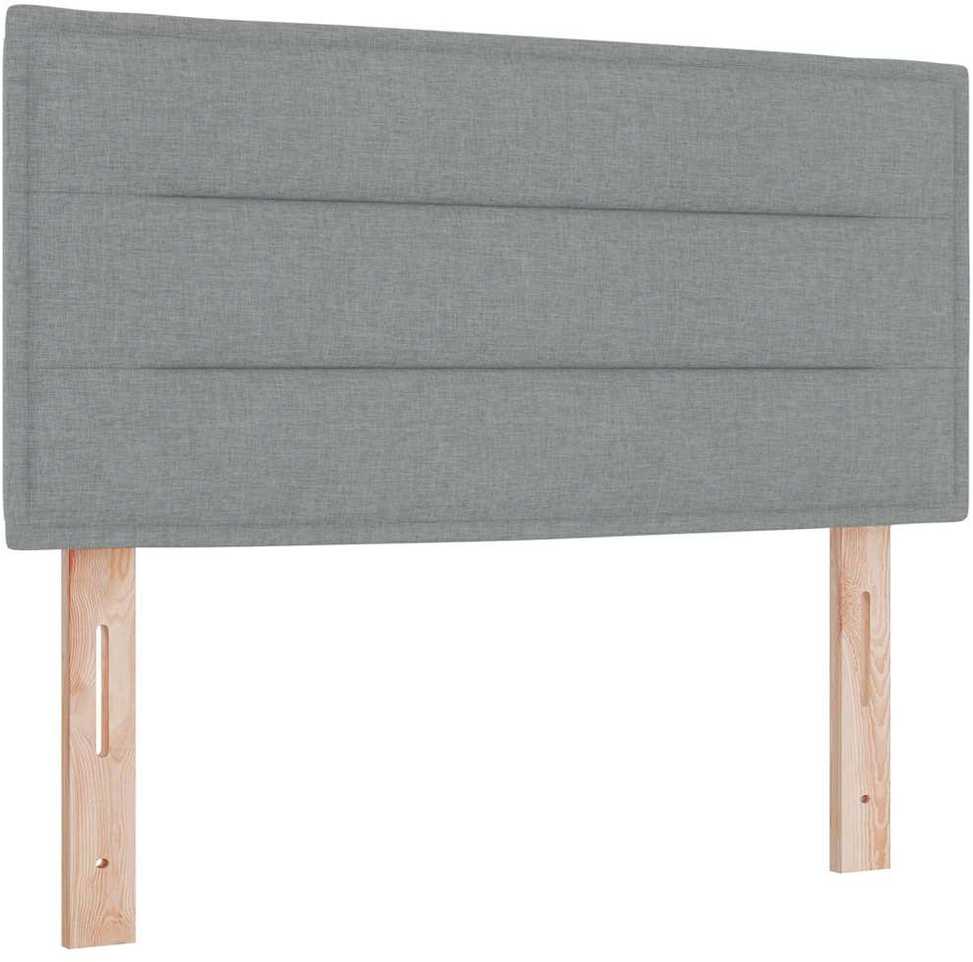 Kiemas lova su čiužiniu Šviesiai pilka 200 x 100 cm audinys