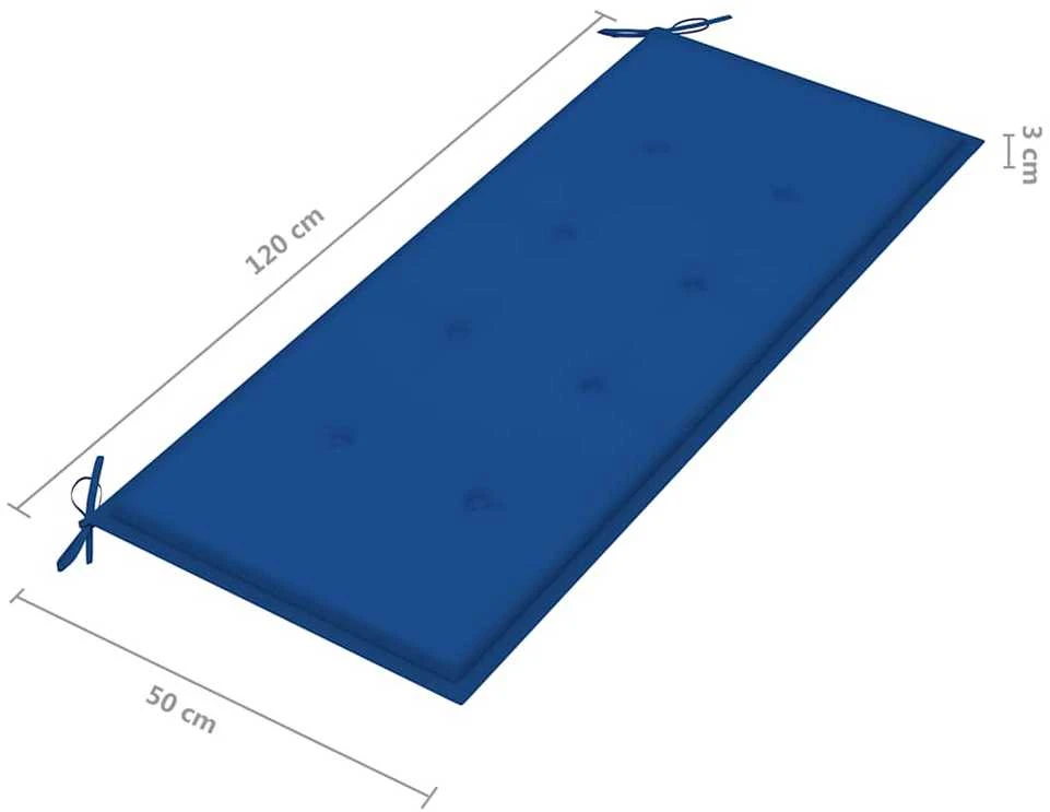 Dvivietis sodo suoliukas su pagalvėle, 120cm, eukalipto masyvas