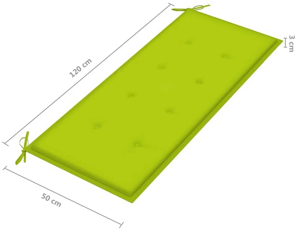 Dvivietis sodo suoliukas su pagalvėle, 120cm, eukalipto masyvas