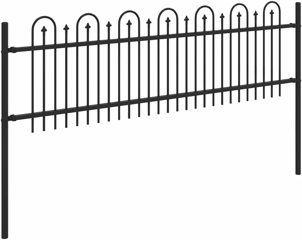 Dygliuota arkinė tvora DRONTEN 200 x 110 cm Juoda