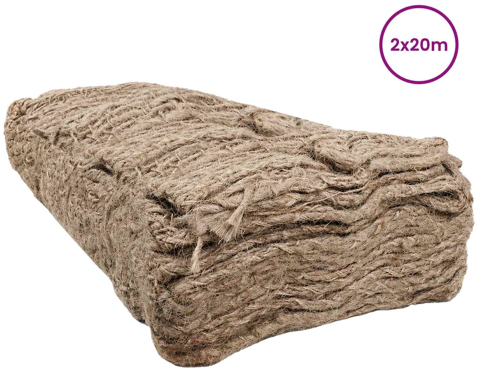 Džiuto atbrailos kilimas Natūrali 2 x 20 m
