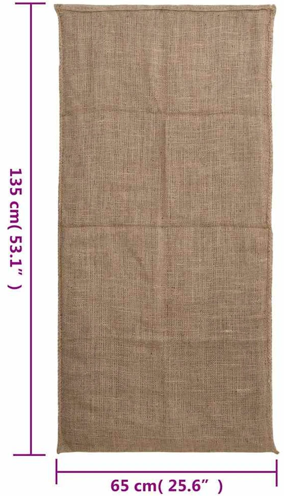Džiuto maišai, 10vnt., 65x135cm, 100% džiutas, 220 g/m²