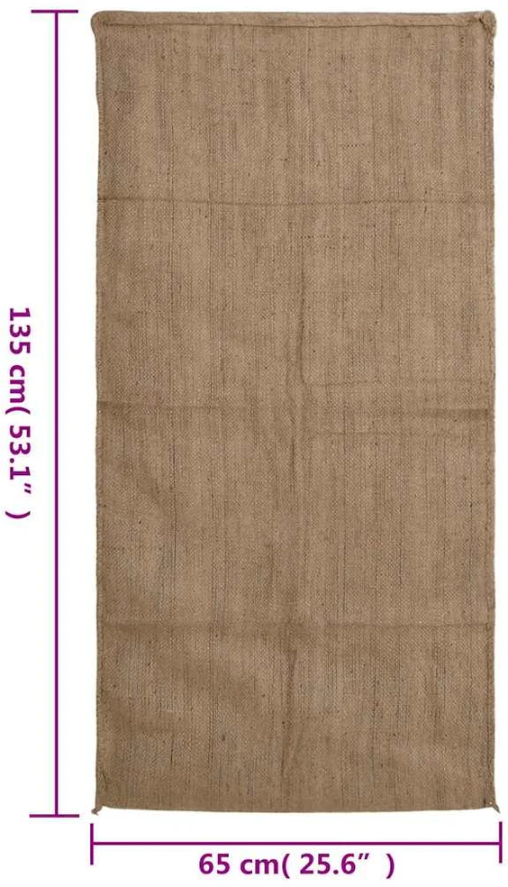 Džiuto maišai, 30vnt., 65x135cm, 100% džiutas, 340 g/m²