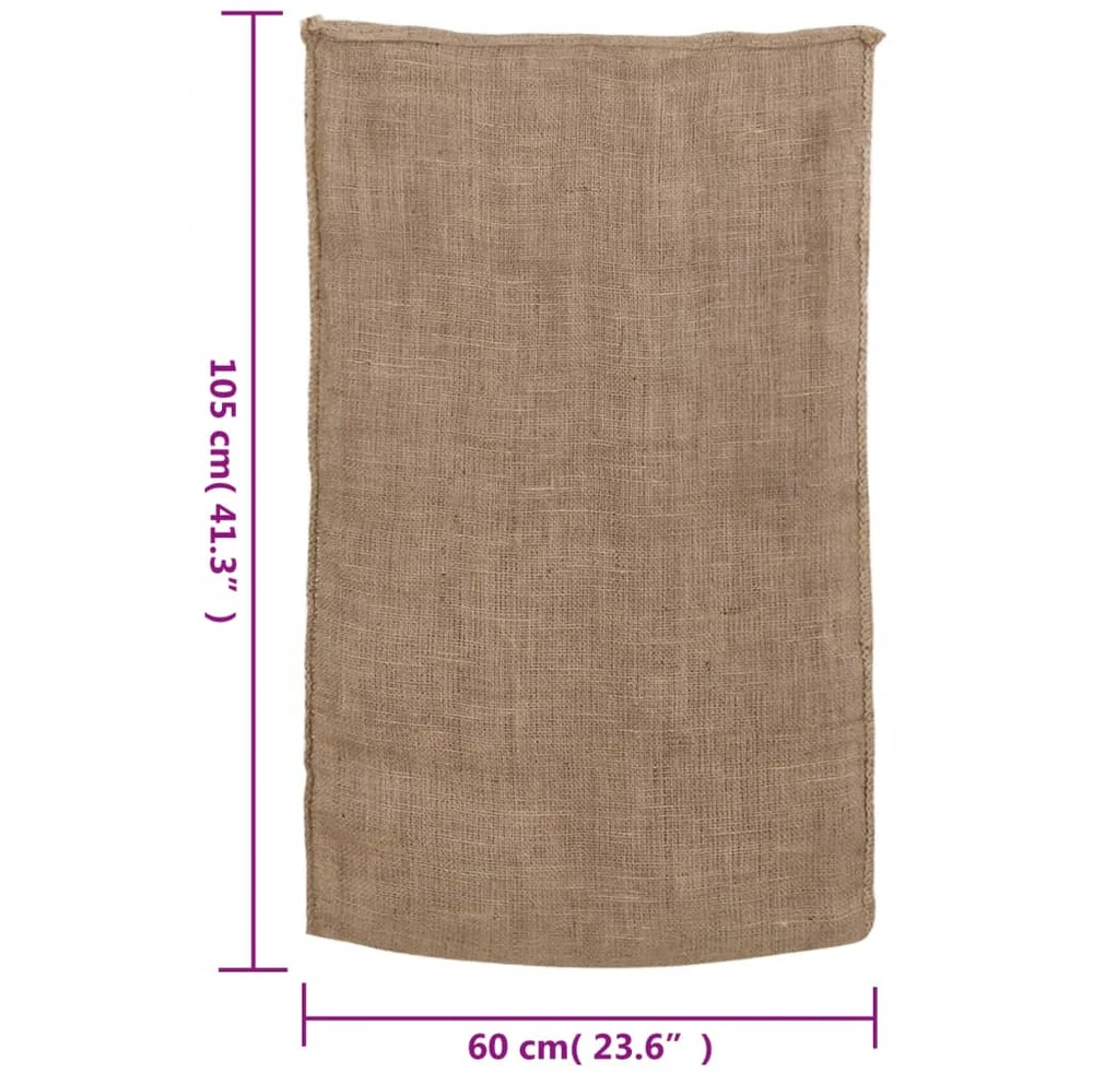 Džiuto maišai, 5vnt., 60x105cm, 100% džiutas, 220 g/m²