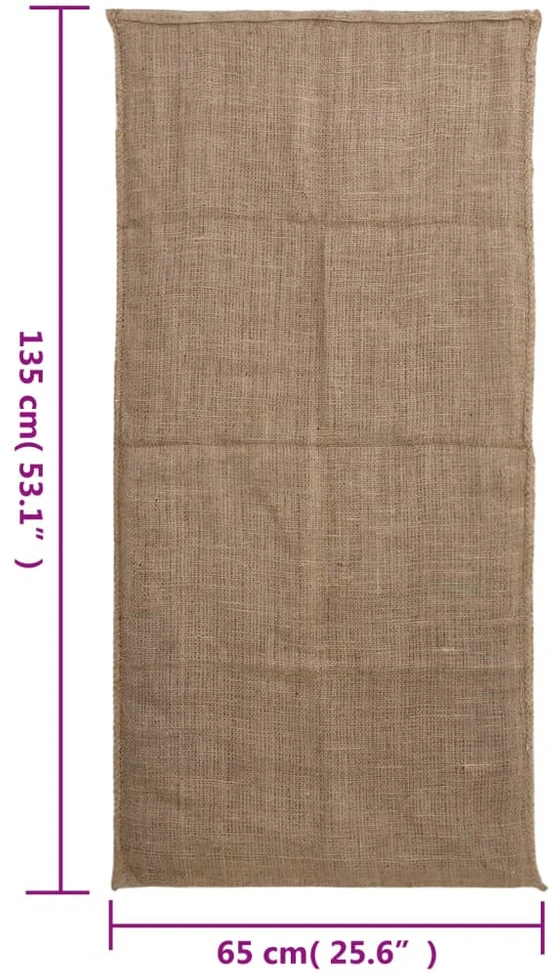 Džiuto maišai, 5vnt., 65x135cm, 100% džiutas, 220 g/m²