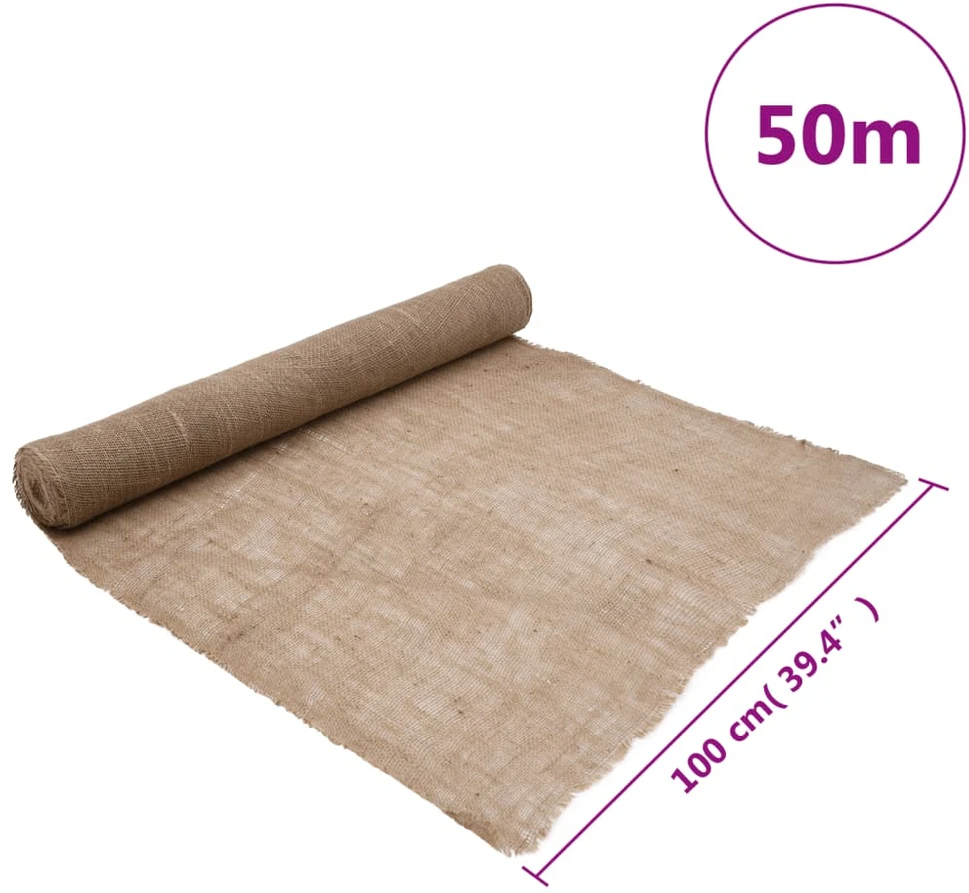 Džiuto ritiniai, 2vnt., 1x50m, 100% džiutas, 200g/m²