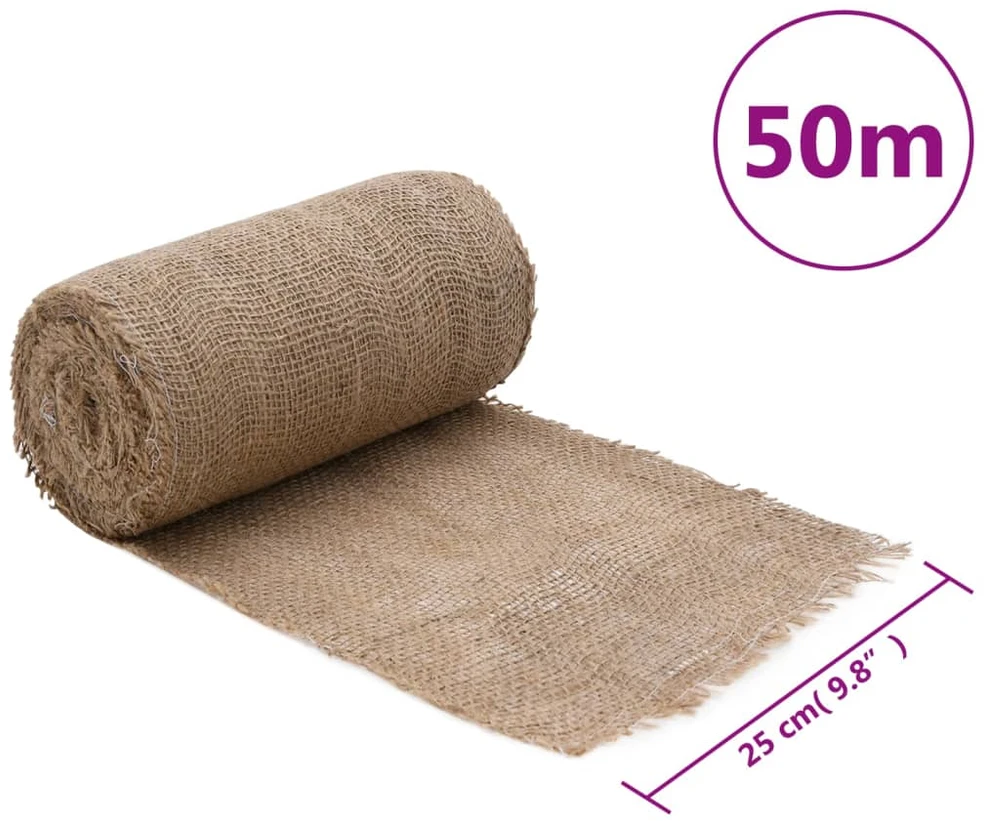Džiuto ritinys, 0,25x50m, 100% džiutas, 200 g/m²