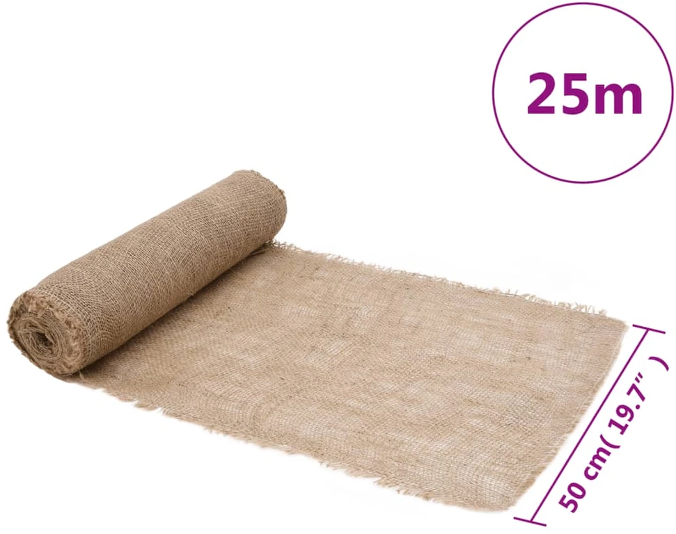 Džiuto ritinys, 0,5x25m, 100% džiutas, 200 g/m²