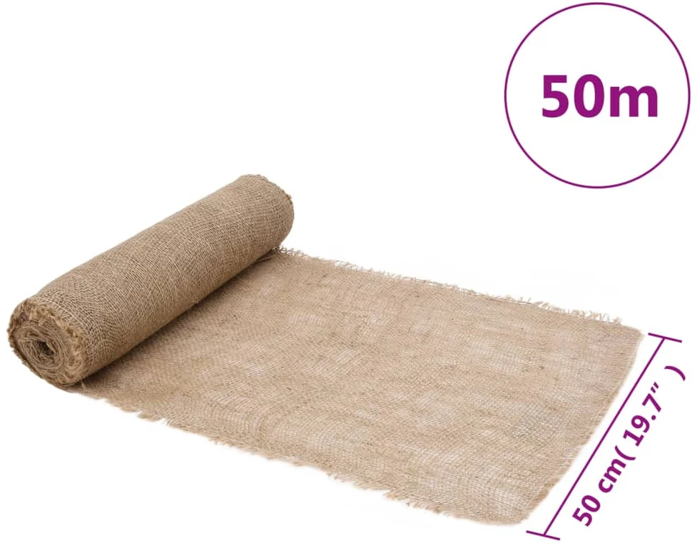 Džiuto ritinys, 0,5x50m, 100% džiutas, 200 g/m²