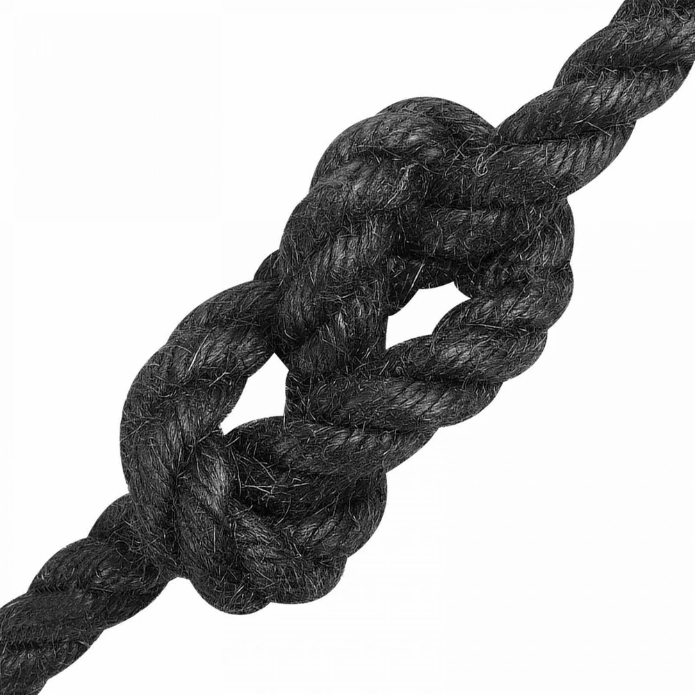 Džiuto virvė 10 mm Juoda 100% Tossa jutas