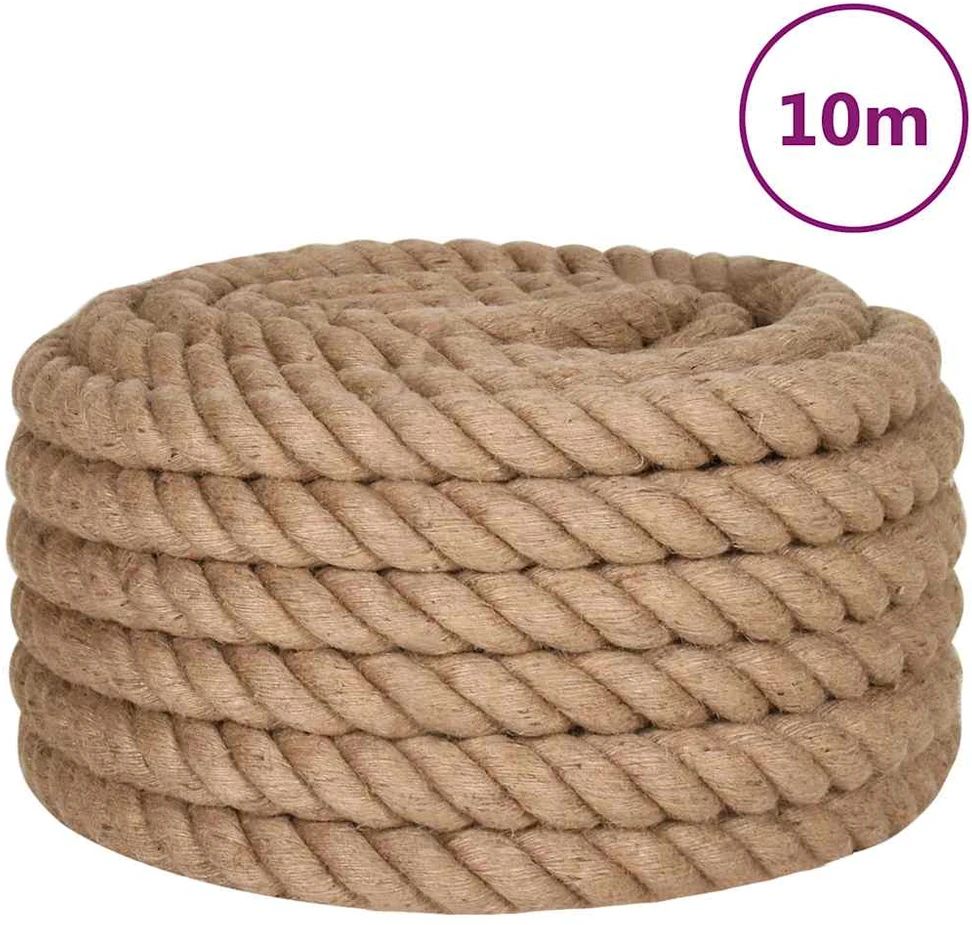 Džiuto virvė, 10 m ilgio, 40 mm storio