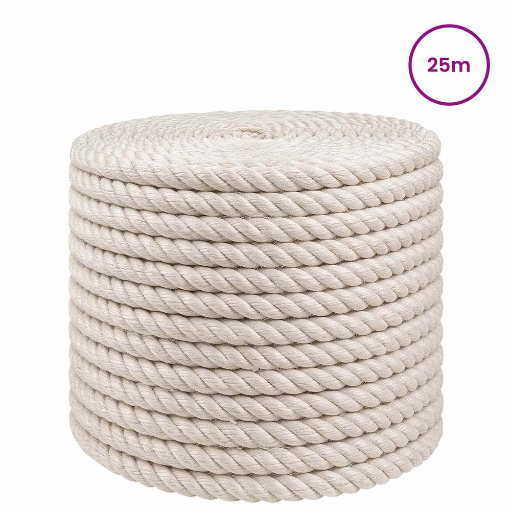 Džiuto virvė 12 mm Balta 100% Tossa jutas