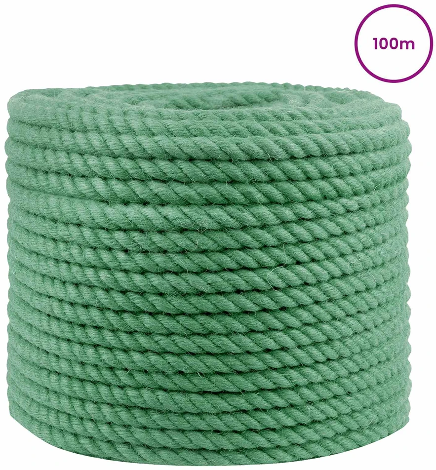 Džiuto virvė 14 mm Žalia 100% Tossa jutas