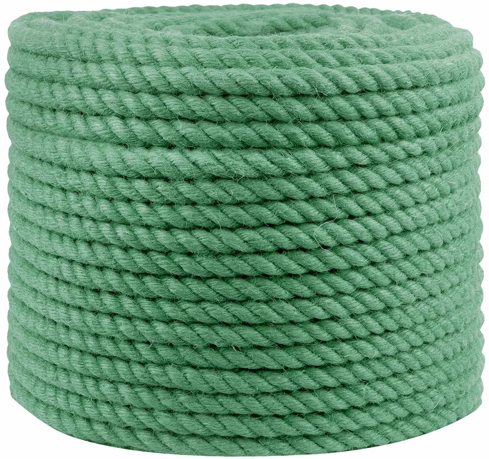 Džiuto virvė 14 mm Žalia 100% Tossa jutas