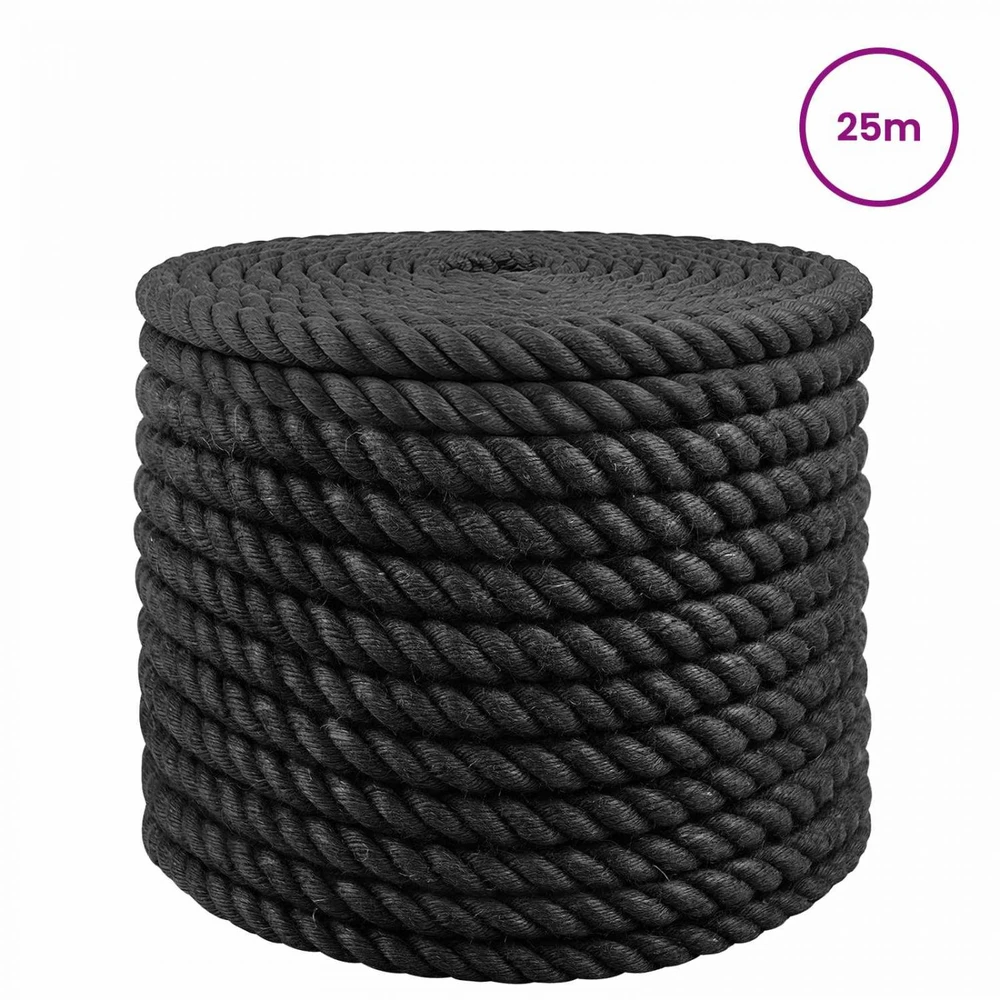 Džiuto virvė 16 mm Juoda 100% Tossa jutas