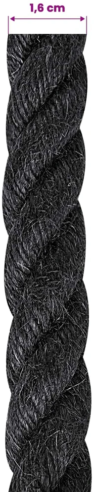 Džiuto virvė 160 mm 50 m Juoda 100% Tossa jutas