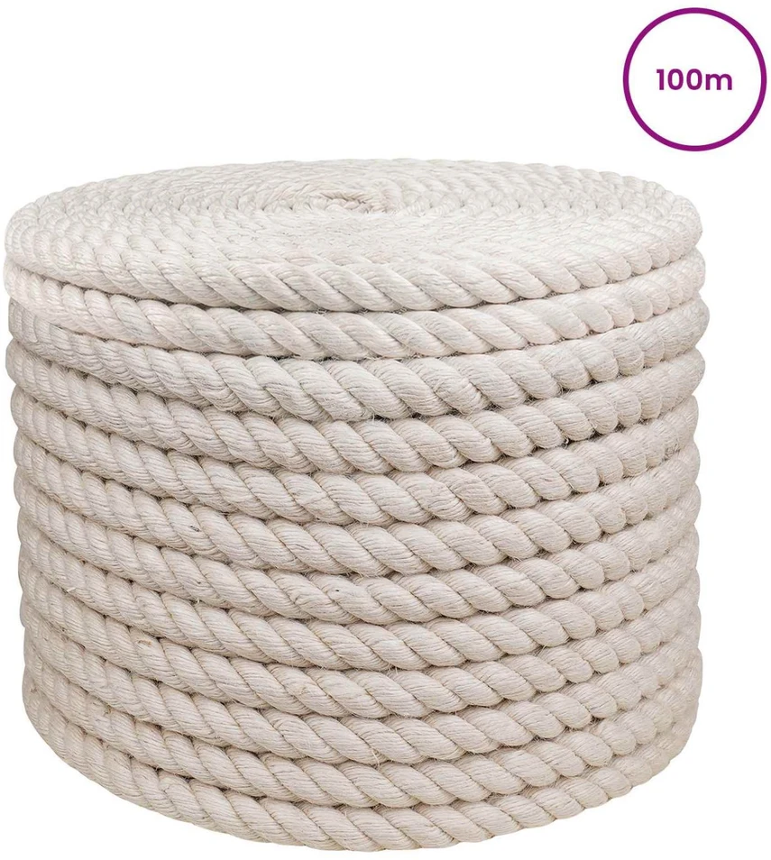 Džiuto virvė 20 mm Balta 100% Tossa jutas