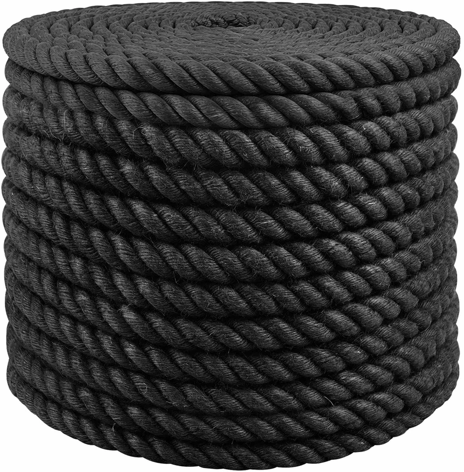 Džiuto virvė 24 mm Juoda 100% Tossa jutas