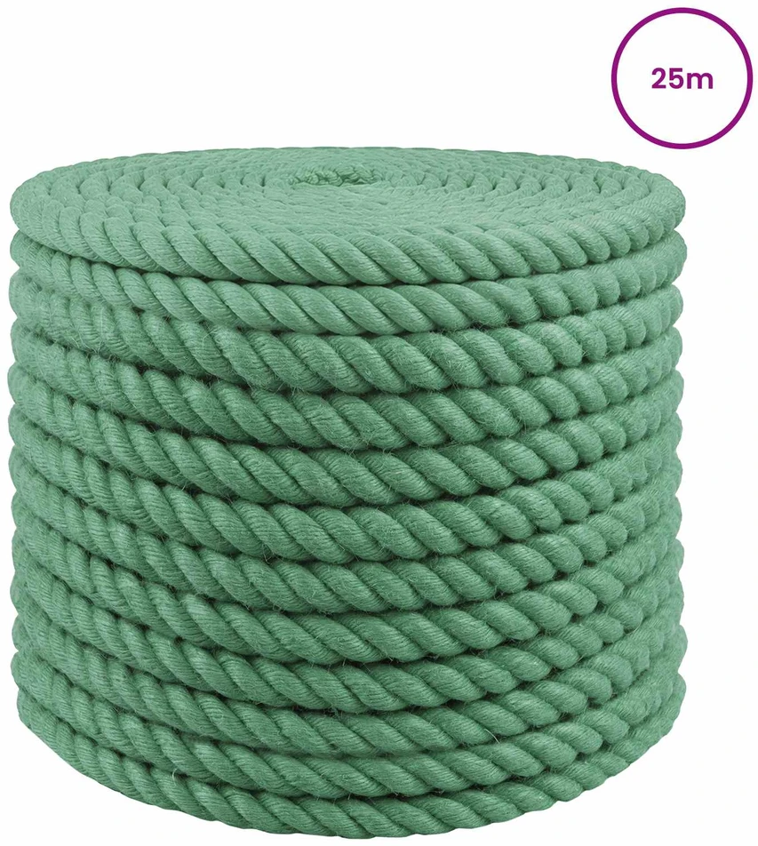 Džiuto virvė 24 mm Žalia 100% Tossa jutas