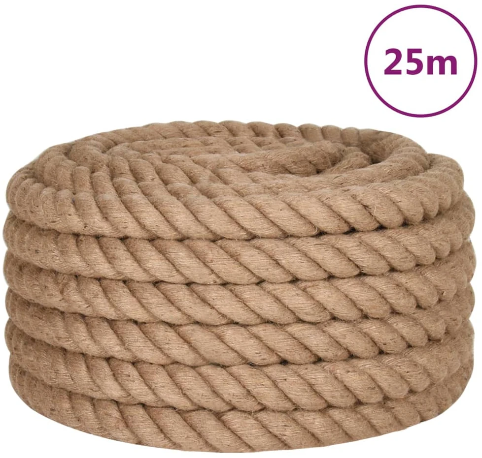 Džiuto virvė, 25 m ilgio, 30 mm storio
