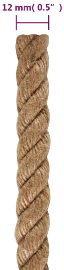 Džiuto virvė, 25m ilgio, 12mm storio