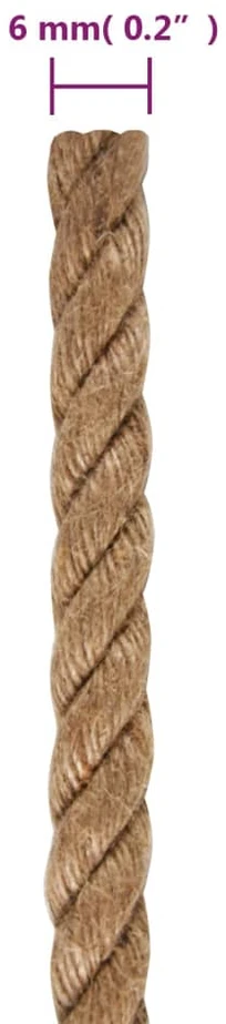 Džiuto virvė, 25m ilgio, 6mm storio