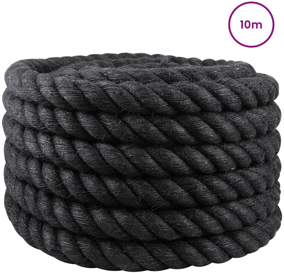 Džiuto virvė 30 mm Juoda 100% Tossa jutas