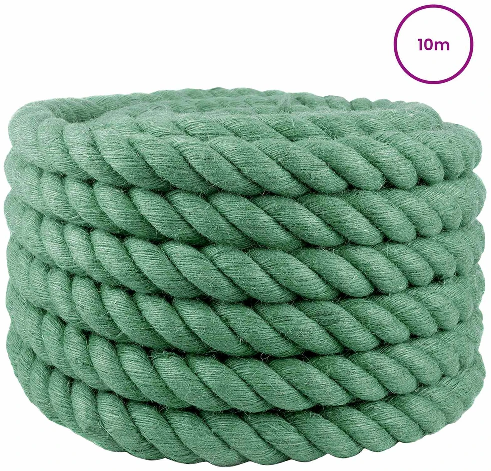 Džiuto virvė 40 mm Žalia 100% Tossa jutas