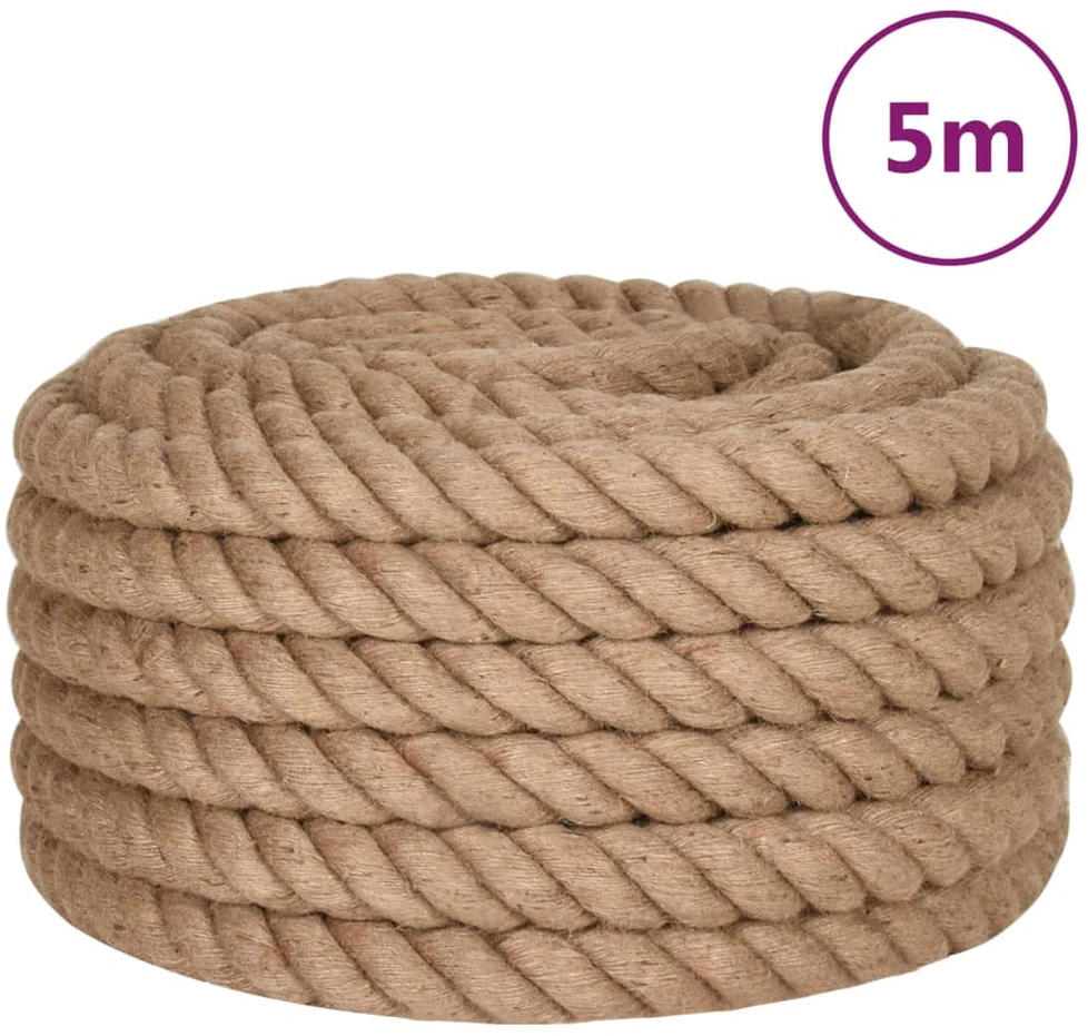 Džiuto virvė, 5 m ilgio, 50 mm storio