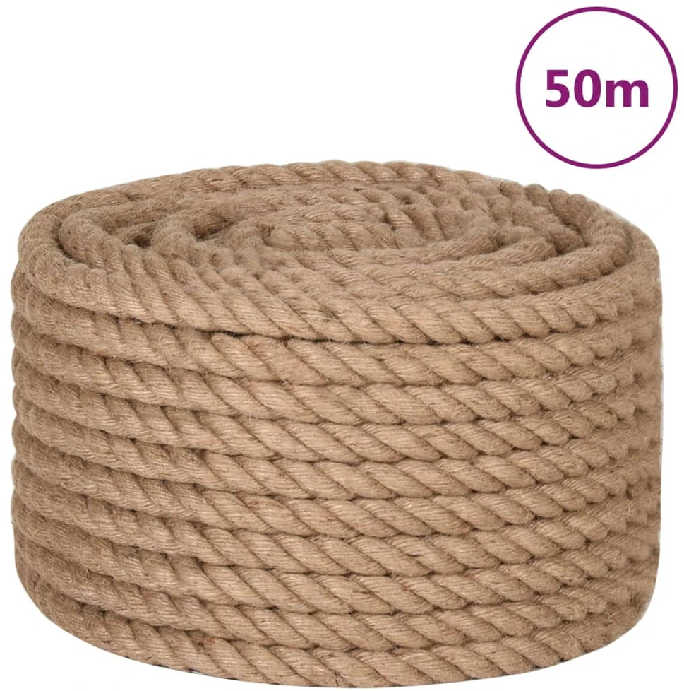 Džiuto virvė, 50 m ilgio, 16 mm storio