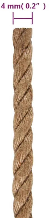 Džiuto virvė, 50m ilgio, 4mm storio
