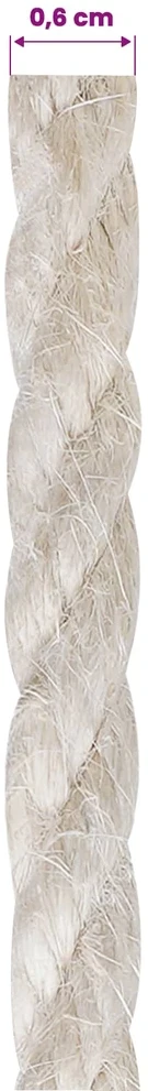 Džiuto virvė 60 mm 250 m Balta 100% Tossa jutas