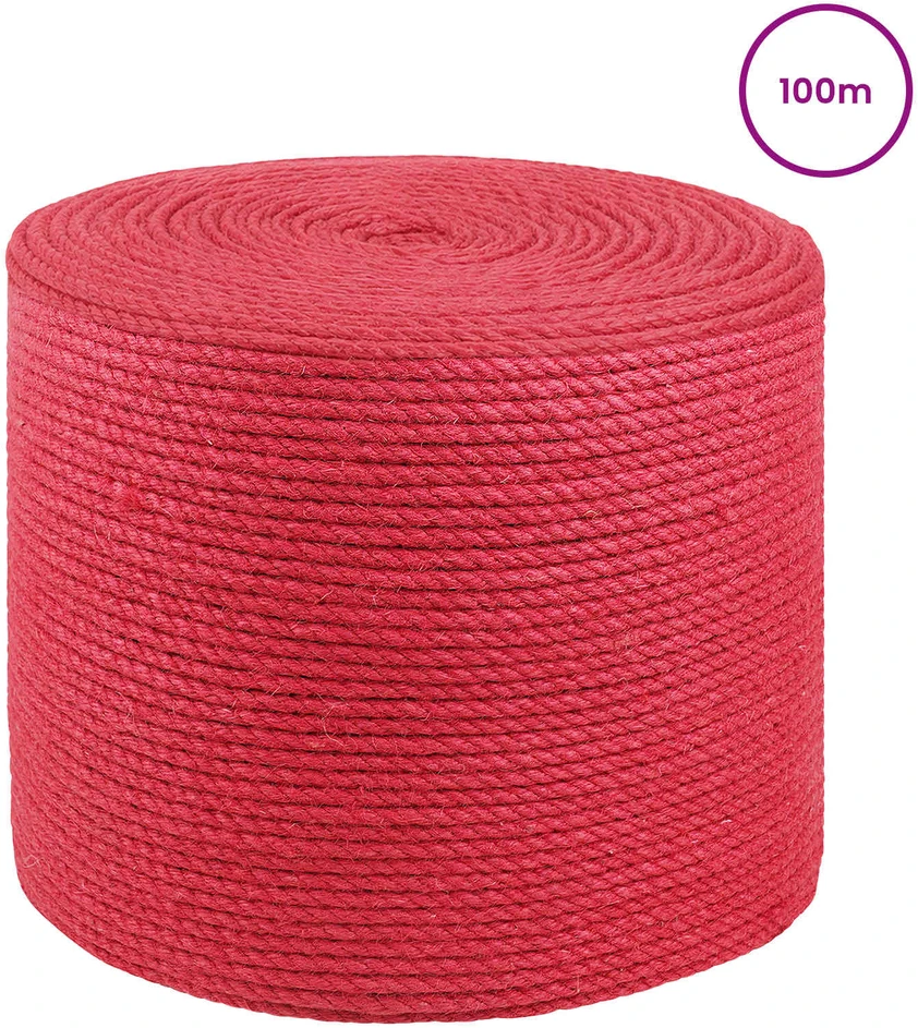 Džiuto virvė 6 mm Raudona 100% Tossa jutas