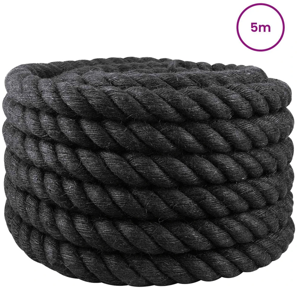 Džiuto virvė 60 mm Juoda 100% Tossa jutas