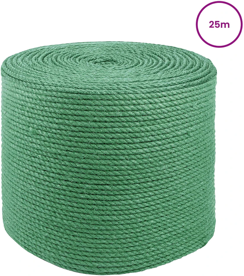Džiuto virvė 8 mm Žalia 100% Tossa jutas