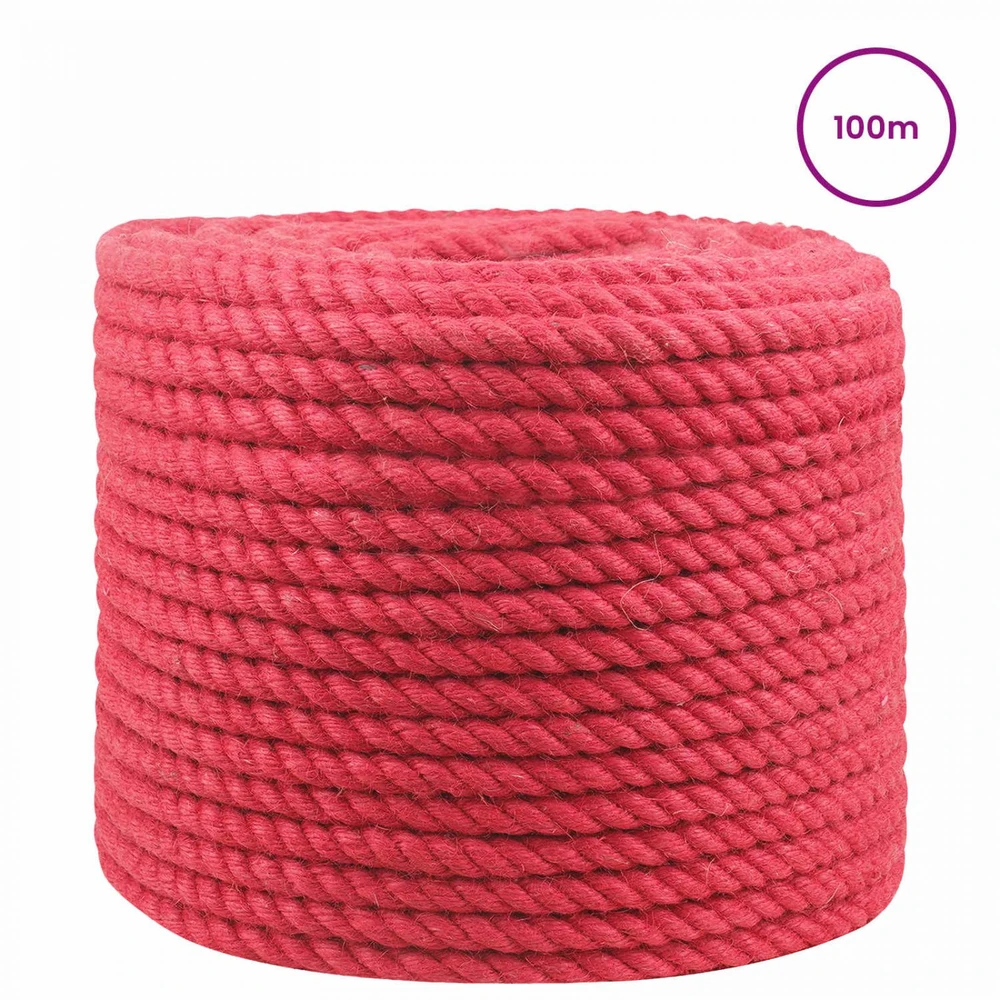 Džiuto virvė 12 mm Raudona 100% Tossa jutas