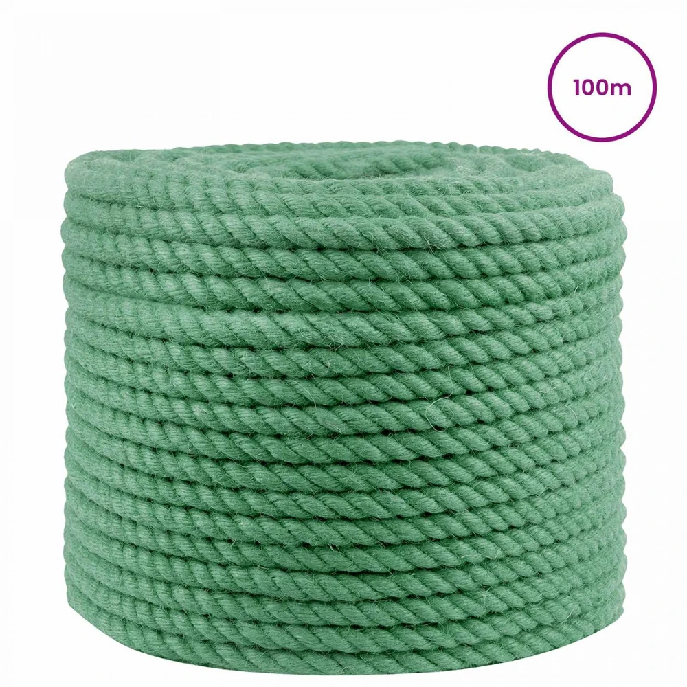 Džiuto virvė 12 mm Žalia 100% Tossa jutas