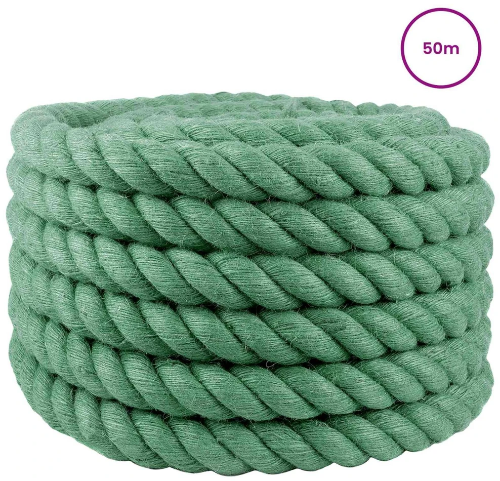 Džiuto virvė 30 mm Žalia 100% Tossa jutas