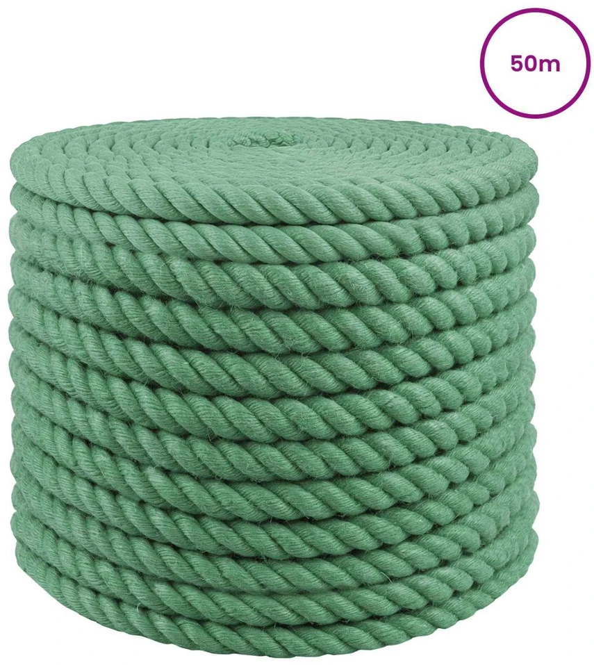 Džiuto virvė 16 mm Žalia 100% Tossa jutas