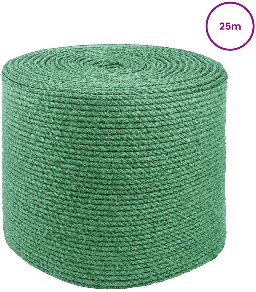 Džiuto virvė 8 mm Žalia 100% Tossa jutas