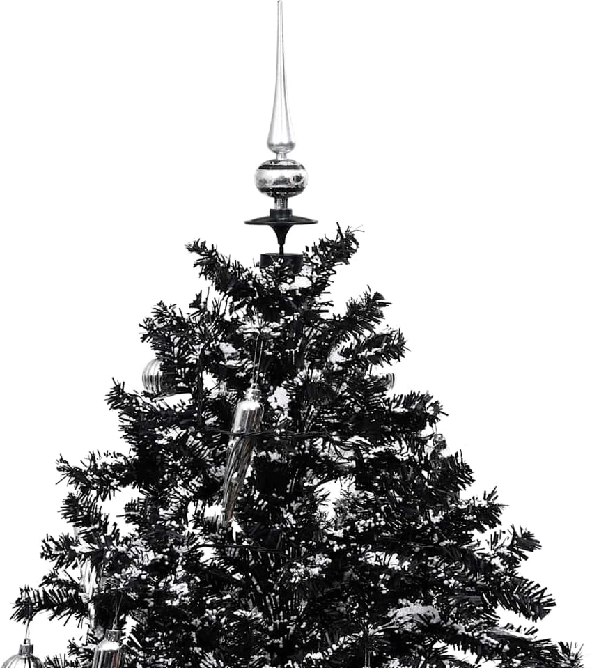 Eglutė su sniego funkcija ir skėčio pagrindu, juoda, 140cm, PVC