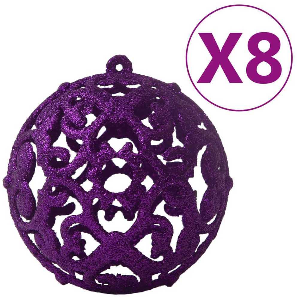 Eglutės žaisliukų rinkinys, 100vnt., violetinės spalvos