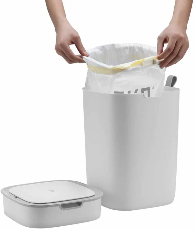 EKO Smart Šiukšliadėžė su jutikliu Morandi, baltos spalvos, 12l