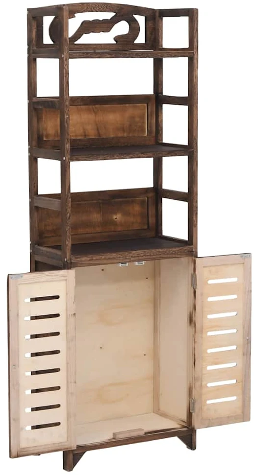 Eksponavimo spintelė, tamsiai ruda, 46x24x140cm, paulovnija