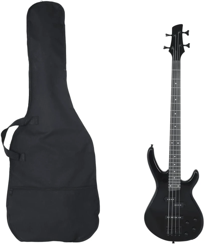 Elektrinė bosinė gitara pradedantiesiems, juoda, 4/4 46"