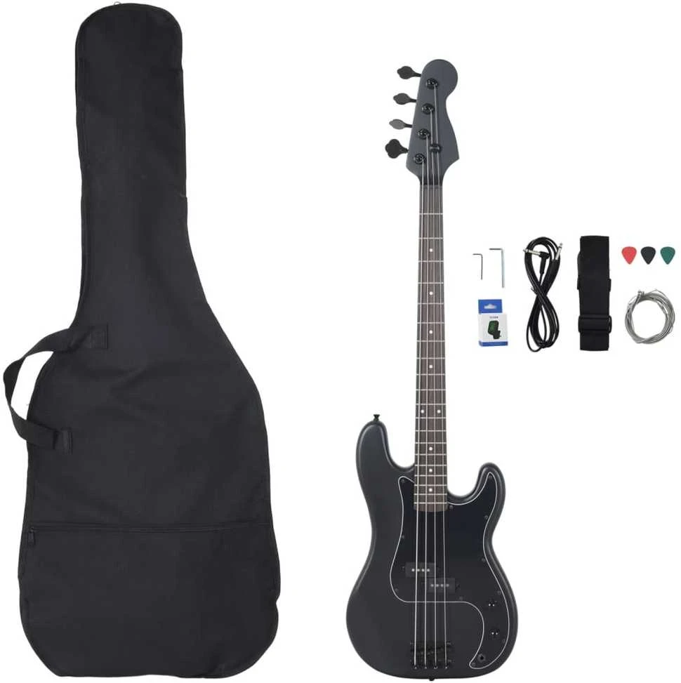 Elektrinė bosinė gitara pradedantiesiems, juoda, 4/4 46"
